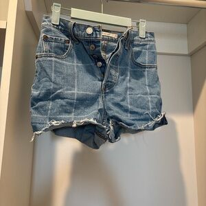 Levi's Light Blue Distressed Jean Shorts